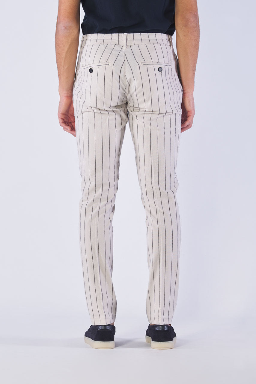 Jeans bryan skynny fit in cotone comfort rigato MMTR00580-FA850375
