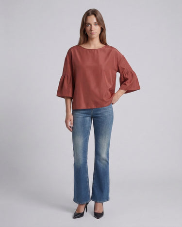 Blusa con Volant WKDBREAK 26151111526 014 CILIEGIA WEEKEND 