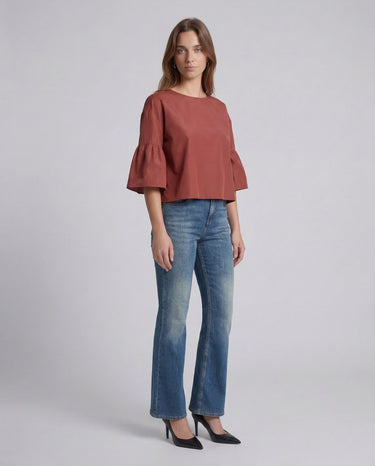 Blusa con Volant WKDBREAK 26151111526 014 CILIEGIA WEEKEND 