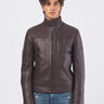 Giubbotto R301M000004N-03ZP biker R301M000004N-03ZP B290 BROWN TRUSSARDI 