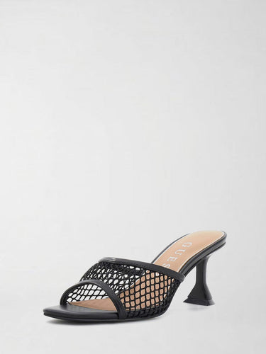 Scalzato Donna Nero con Rete e Tacco a Rocchetto FLJKBA FAB03 BLACK GUESS 