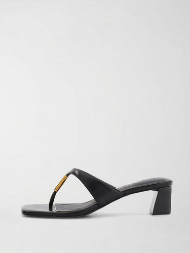 Sandalo Yaiza in pelle Nero FLJYZA LEA03 BLACK GUESS 