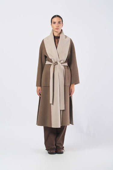 Cappotto CP0564150975 double bicolore CP0564150975 220 TERRA SEVENTY 