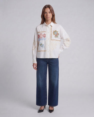 popeline di cotone WKDFONTE 26151110226 001 OFF WHITE WEEKEND 