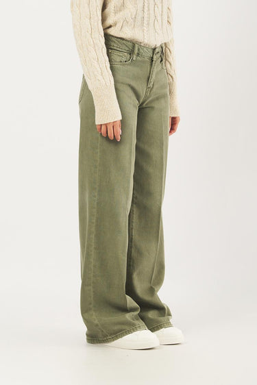Jeans W5RA96 WFD53 palazzo W5RA96 WFD53 G831 LICHEN LEAF GREEN GUESS 