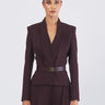 Blazer GI17656E2 con cintura GI17656E2 EA4 MERLOT ELISABETTA FRANCHI