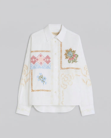 popeline di cotone WKDFONTE 26151110226 001 OFF WHITE WEEKEND 