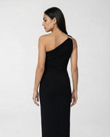 Abito Elisabetta Franchi Red Carpet Monospalla Slim Fit AM43B62E2 110 NERO ELISABETTA FRANCHI 