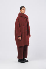 Cappotto C112AR con sciarpa C112AR BERBERE NEIRAMI