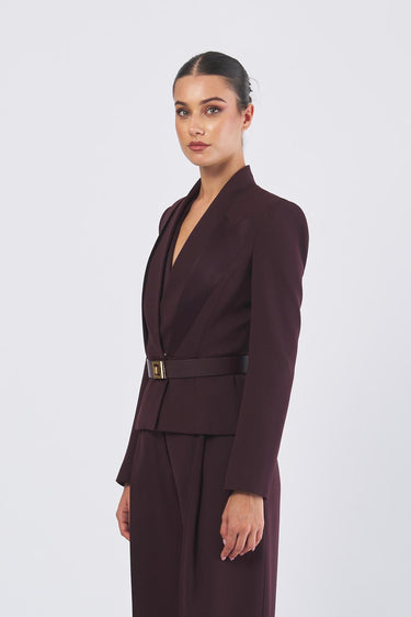 Blazer GI17656E2 con cintura GI17656E2 EA4 MERLOT ELISABETTA FRANCHI 