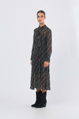 Abito SGRONDO 2521226053 creponne di poliestere stampato SGRONDO 2521226053 002 CATENA FONDO PENNY BLACK