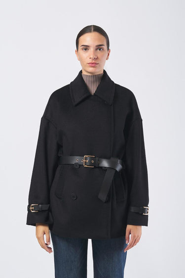 Giaccone PAUSA 25260860816 drap pura lana PAUSA 25260860816 013 NERO MAX MARA