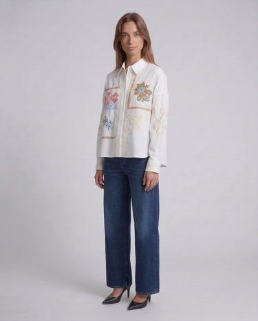 popeline di cotone WKDFONTE 26151110226 001 OFF WHITE WEEKEND 