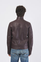 Giubbotto R301M000004N-03ZP biker R301M000004N-03ZP B290 BROWN TRUSSARDI 