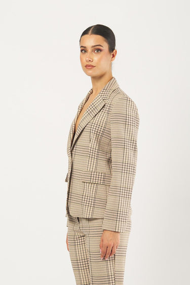 Giacca NUIT1 252504613 gabardine bistretch tinto filo fantasia NUIT1 252504613 003 CHECK PICCOLO EMME MARELLA 