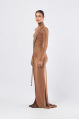 Abito ABR0957E2 ABR0957E2 EC1 BROWN SUGAR ELISABETTA FRANCHI 