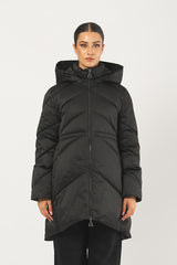 Piumino ICE lungo c/cappuccio ICE 0700 NERO NENETTE