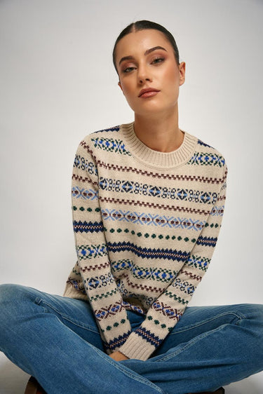 Maglia QUIRITE 25253663026  filato alpaca/lana QUIRITE 25253663026 025 FAIRISLE WORK WEEKEND 