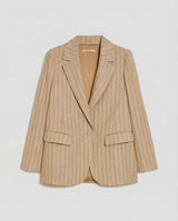 Blazer gessato con paillettes PBPMELODIA 2611041082 002 FONDO SALVIA PENNY BLACK 