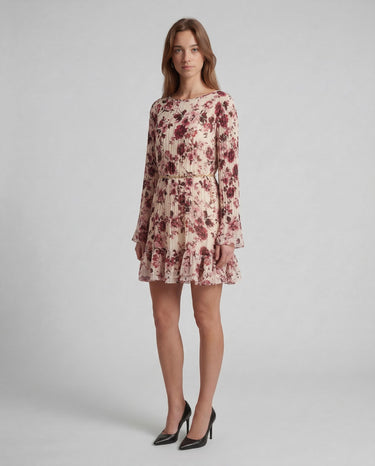 Vestito Guess Ilenia - Design plissettato con cintura W6RK37 WJ712 PM66 SAFARI BLOOM PRINT GUESS 