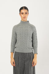 Maglia D78828 trecce D78828 GRIGIO ECO