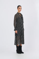 Abito SGRONDO 2521226053 creponne di poliestere stampato SGRONDO 2521226053 002 CATENA FONDO PENNY BLACK