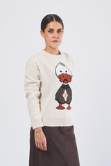 Maglia D81057 intarsio D81057 BURRO ECO