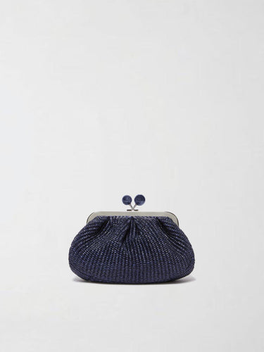 Borsa Pasticcino Bag piccola effetto rafia WKAPALMAS 26155111156 003 NAVY WEEKEND