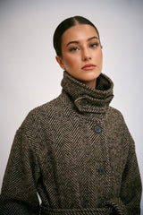 Cappotto AMALIA1 252301602 resca bouclè misto lana AMALIA1 252301602 002 MARRONE MARELLA 