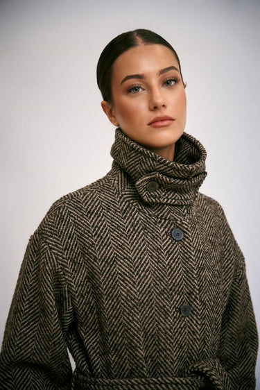 Cappotto AMALIA1 252301602 resca bouclè misto lana AMALIA1 252301602 002 MARRONE MARELLA 
