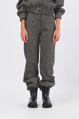 Pantalone TURBIGO 252313608 diagonale misto lana effetto tweed TURBIGO 252313608 001 MARRONE/BEIGE MARELLA