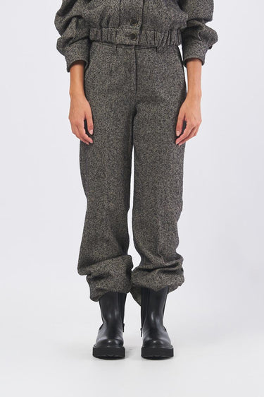 Pantalone TURBIGO 252313608 diagonale misto lana effetto tweed TURBIGO 252313608 001 MARRONE/BEIGE MARELLA