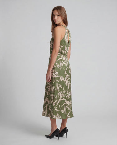 twill seta PBPSALICE 261122123 002 FLOREALE VERDE PENNY BLACK 