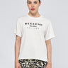 T-shirt CABINA 2515971041 jersey di cotone ricami vari CABINA 2515971041 002 OFF WEEKEND 