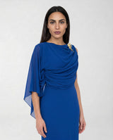 Abito Rinascimento Monospalla con Drappeggio CFC0128101003 B611 BLU BRILLANTE RINASCIMENTO 