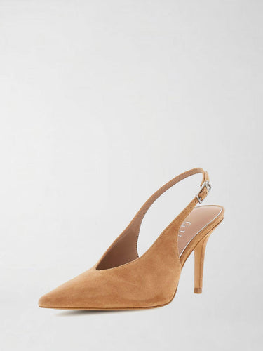 Décolleté Primo con tacco in pelle FLPPRI SUE05 BROWN GUESS 