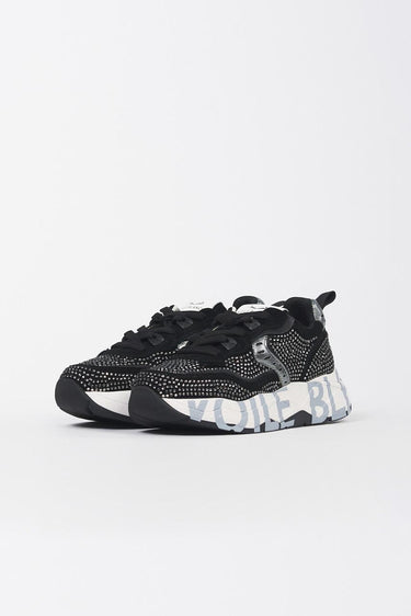 club105 2017475-20 0A01 BLACK+STRASS VOILE BLANCHE