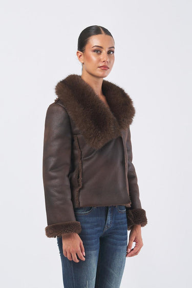 Giubbotto CFC0125123003 medio sfiancato CFC0125123003 B401 CIOCCOLATO RINASCIMENTO