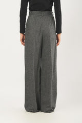 Pantalone ODILIA 252513610 flanella leggera misto lana ODILIA 252513610 006 BIANCO/NERO EMME MARELLA 