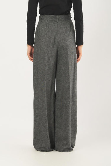 Pantalone ODILIA 252513610 flanella leggera misto lana ODILIA 252513610 006 BIANCO/NERO EMME MARELLA 