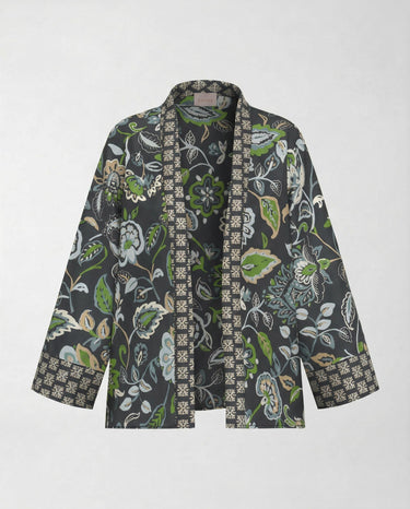 Kimono Emme Marella Emmatollo in Twill Stampato EMMATOLLO 261519104 002 FDO BLU/FIORE INDIANO EMME MARELLA 