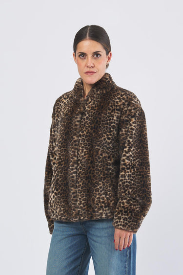 Capospalla EVA 252245601 jersey effetto pelliccia EVA 252245601 001 BROWN PENNY BLACK