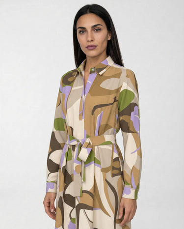 Abito Emme Marella Emmolmo in Popeline Stampato EMMOLMO 261522106 001 MACRO SABBIA EMME MARELLA 