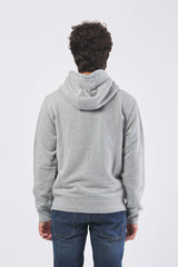 Felpa G8068500066N-84K1 con zip e cappuccio G8068500066N-84K1 013 GREY MELANGE TRUSSARDI