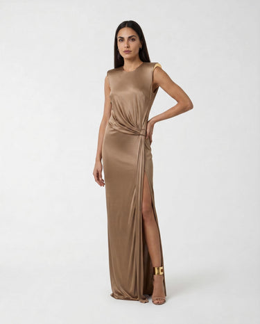 Abito Elisabetta Franchi Red Carpet Regular Fit ABR2461E2 229 ARGILLA ELISABETTA FRANCHI 