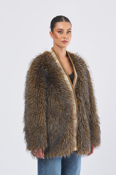 Giacca PACCI c/bordi in maglia PACCI 0615 TABACCO NENETTE