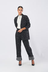 Pantalone CFC0125246003 palazzo CFC0125246003 B001 NERO RINASCIMENTO