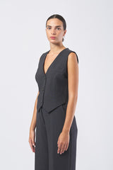 Gilet joandra W5BH51 W2402 G912 DARK GREY MELANGE GUESS 