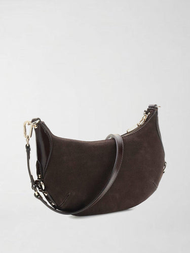 Mini tracolla in vera pelle Marsha HWSG95 01720 ESPRESSO GUESS 