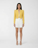 Giacca Elisabetta Franchi in Crêpe Leggero Regular Fit GI21461E2 FA5 SUN/AVORIO ELISABETTA FRANCHI 